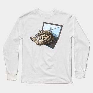 Cat uses Unconventional Pillow Long Sleeve T-Shirt